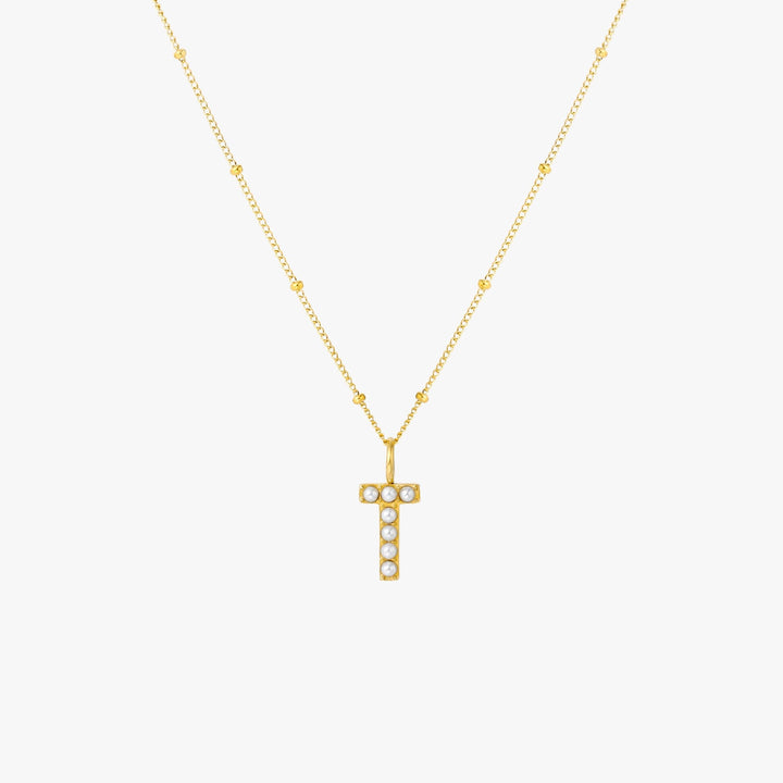 Perlen-Initialen-Halskette