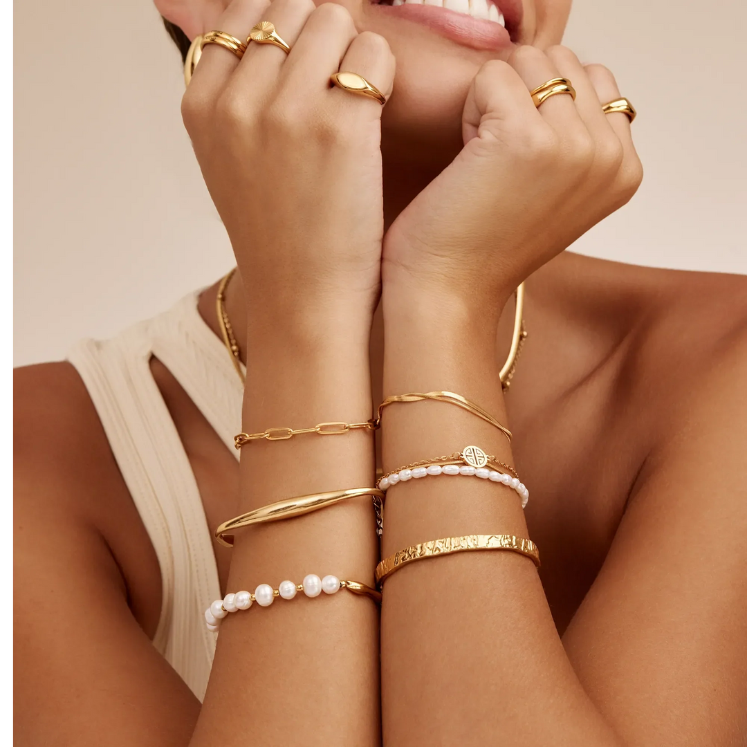 Doppelter Schlangenkette Geschichteter Armreif