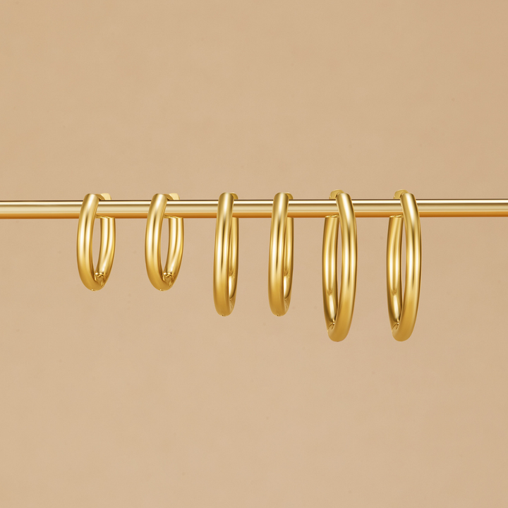 Dreifach-Hoop-Ohrringe Set