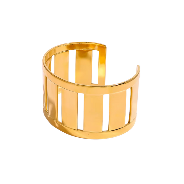 Goldener gehämmerter Luxus-Manschettenknopf