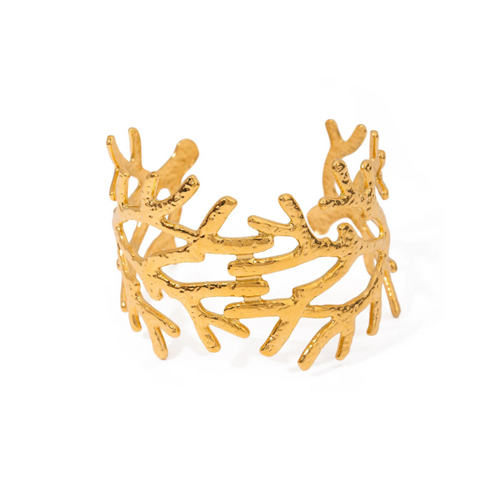 Luna geometrisches Goldarmband