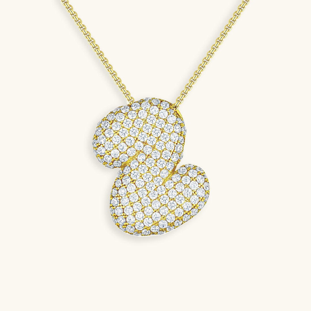 Zara Initial Diamant Halskette