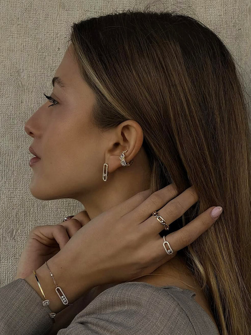 Emma - Geometrischer Ring für Frauen, Elegantes Design aus Sterlingsilber