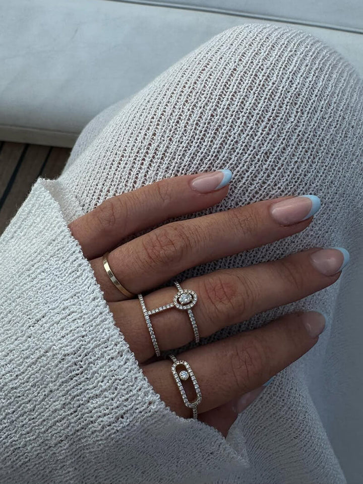 Emma - Geometrischer Ring für Frauen, Elegantes Design aus Sterlingsilber