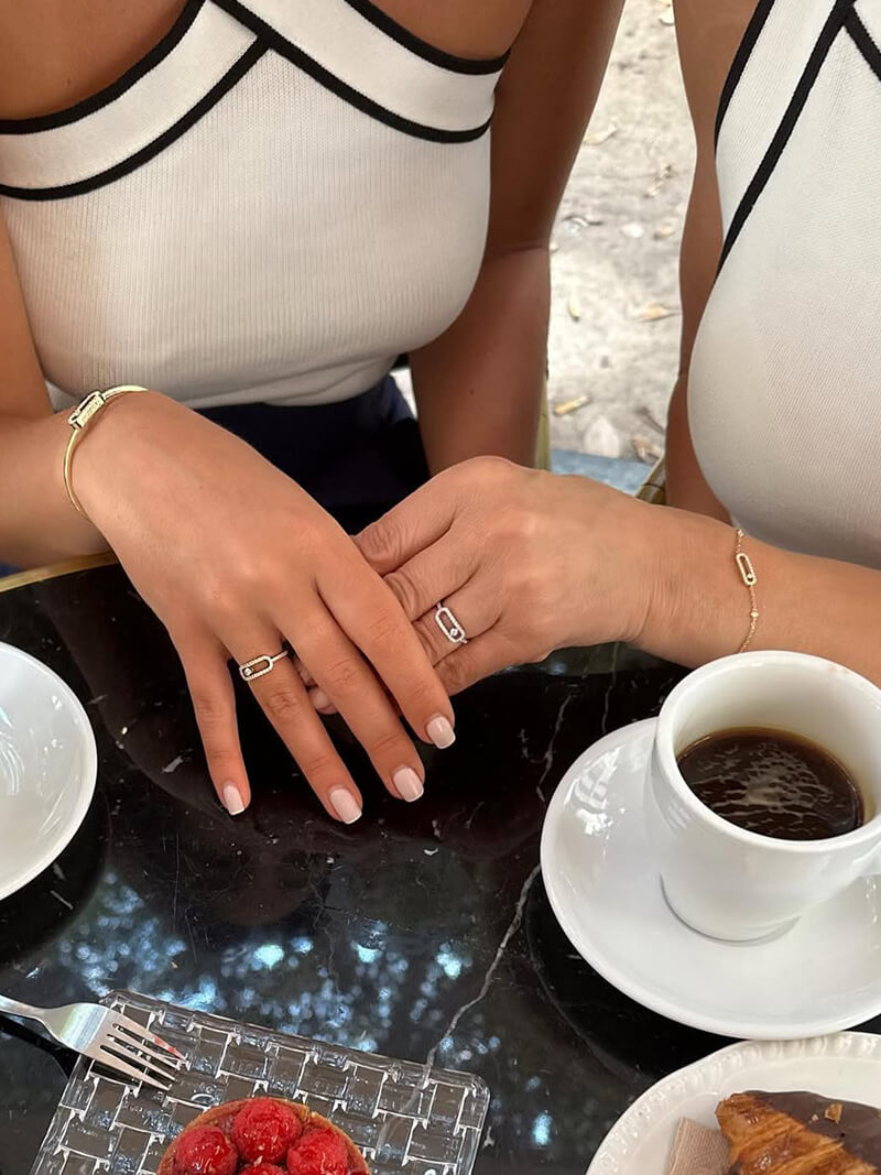 Emma - Geometrischer Ring für Frauen, Elegantes Design aus Sterlingsilber