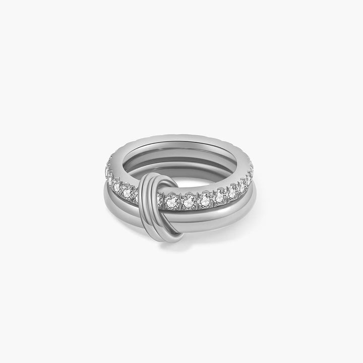 Aeliana Stapelring mit funkelndem Band