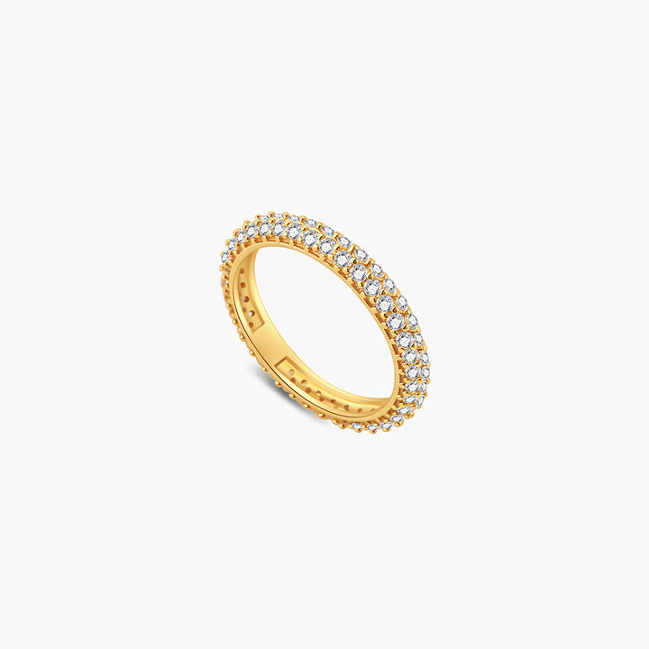 Soraya Krone-Kante Rhinestone Band Ring