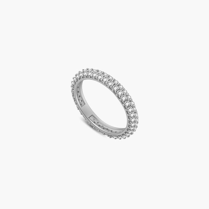 Soraya Krone-Kante Rhinestone Band Ring