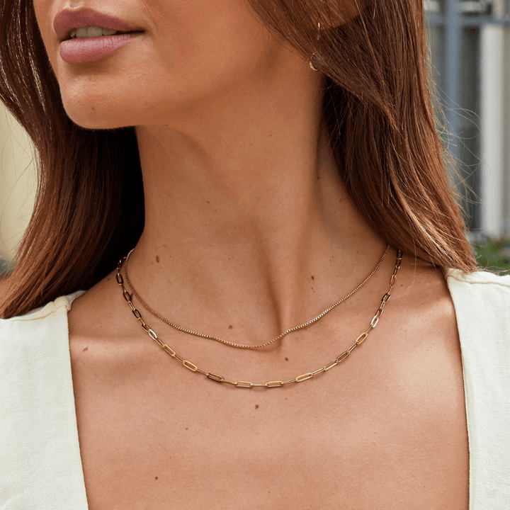 Amanda Schicht Goldkette Halskette