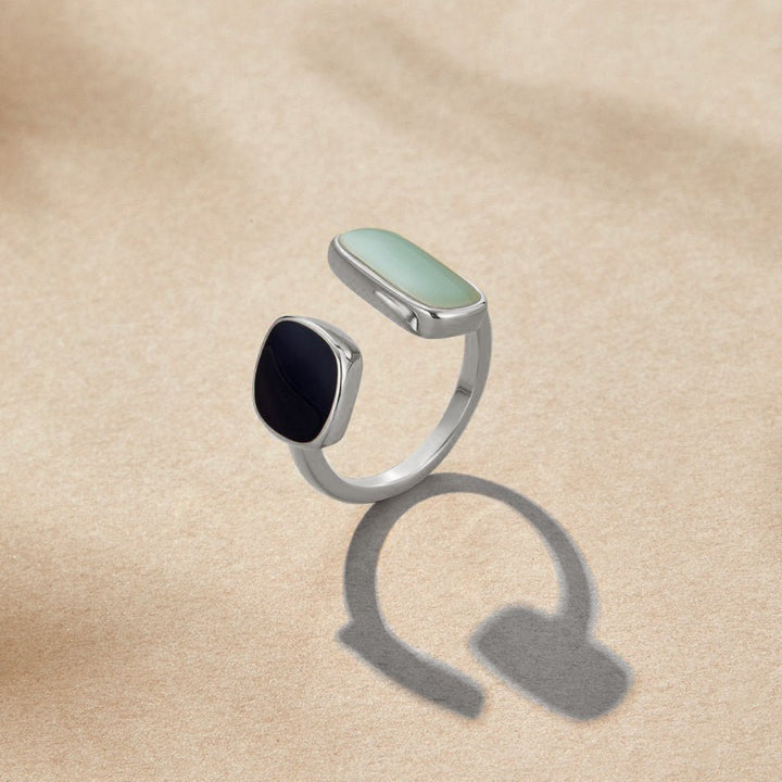 Aquamarin Wickelring aus Silber