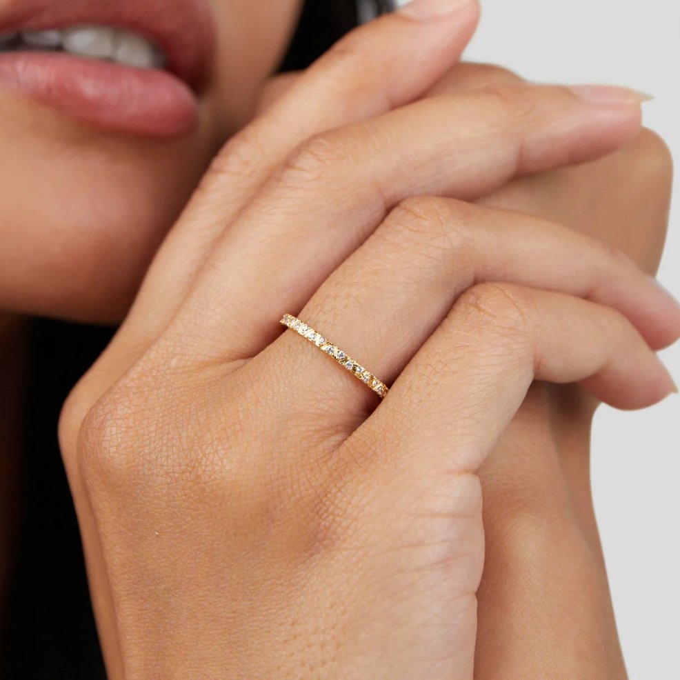 Arquette Gold- und Kristallbandring