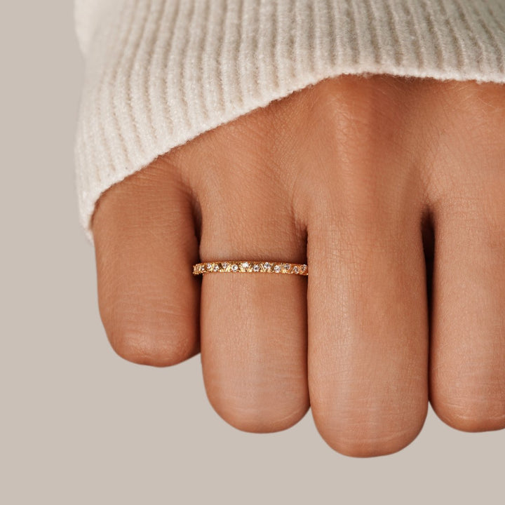 Arquette Gold- und Kristallbandring