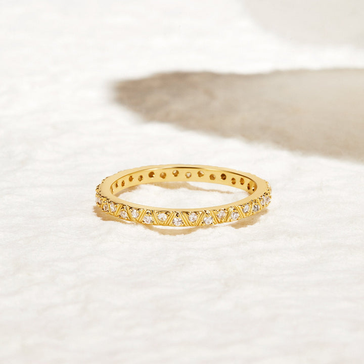 Arquette Gold- und Kristallbandring