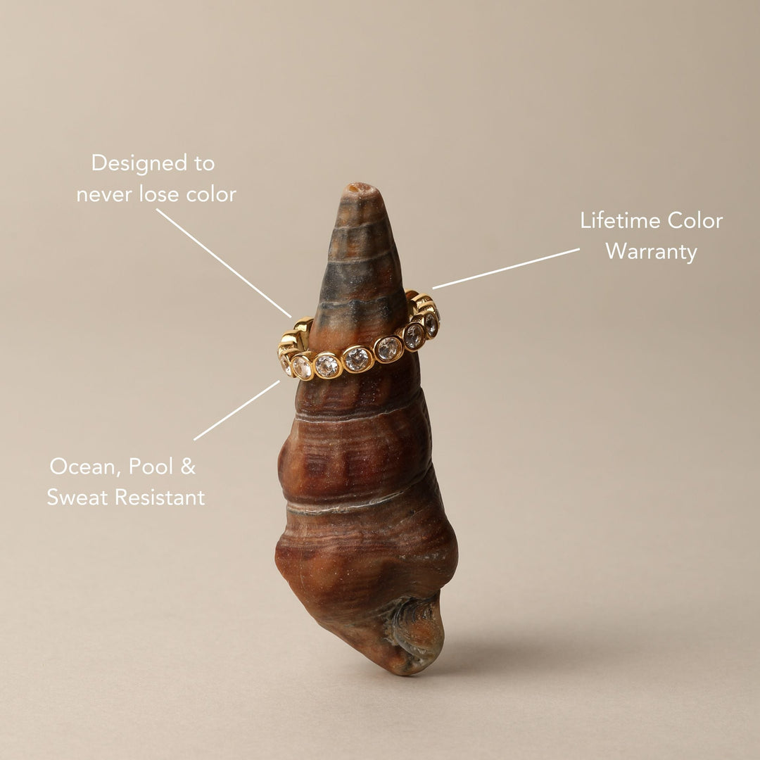 Perlenbesetzter Funkelring