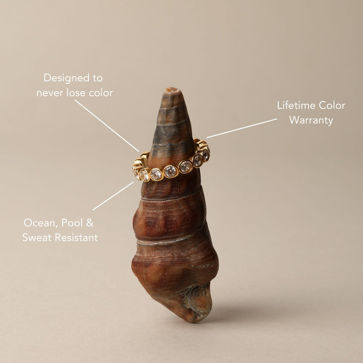 Perlenbesetzter Funkelring