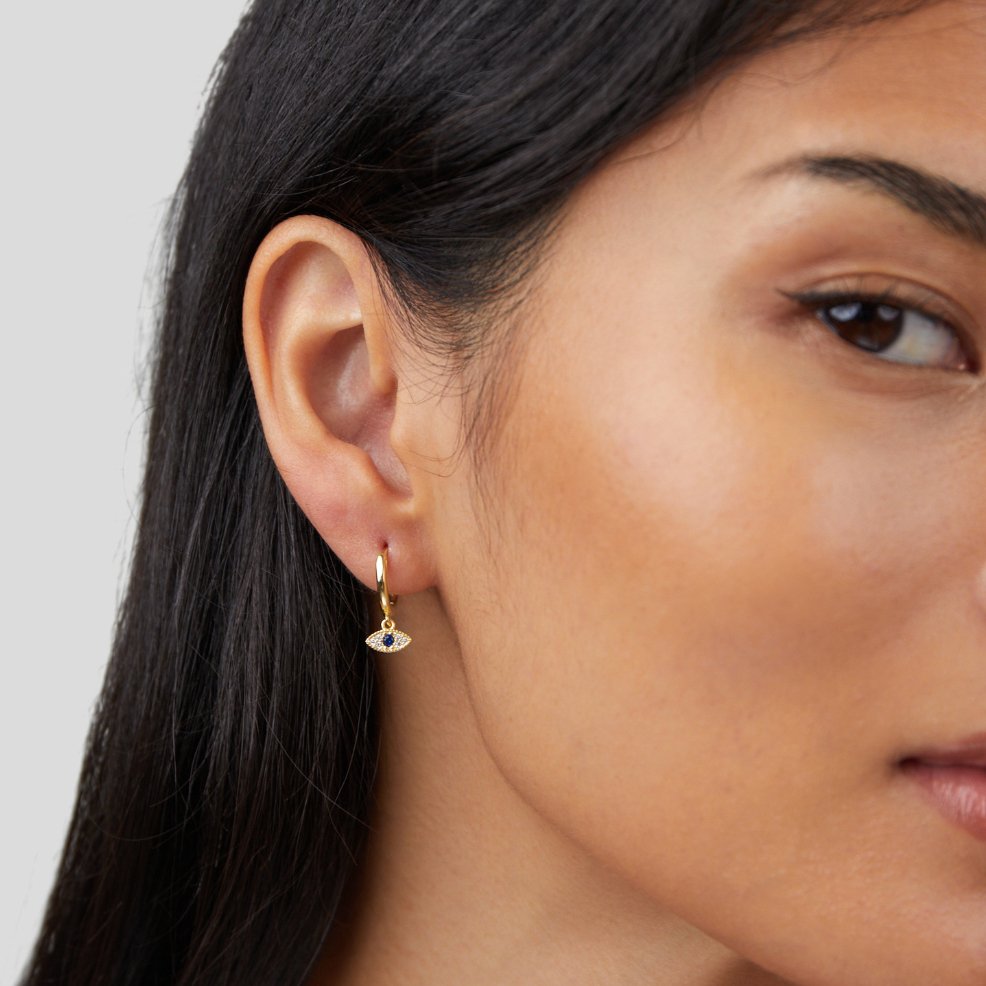 Blaue böse Augen Ohrringe