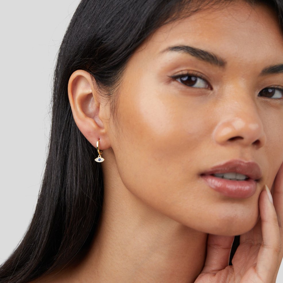 Blaue böse Augen Ohrringe