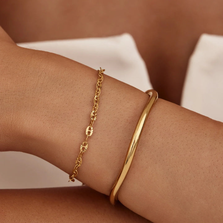 Boldes Pailletten-Kettenarmband
