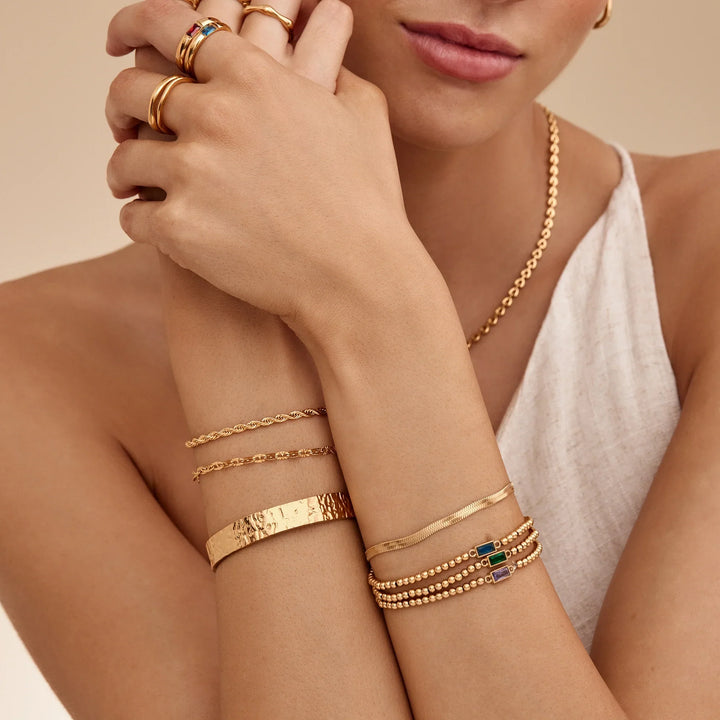 Boldes Pailletten-Kettenarmband