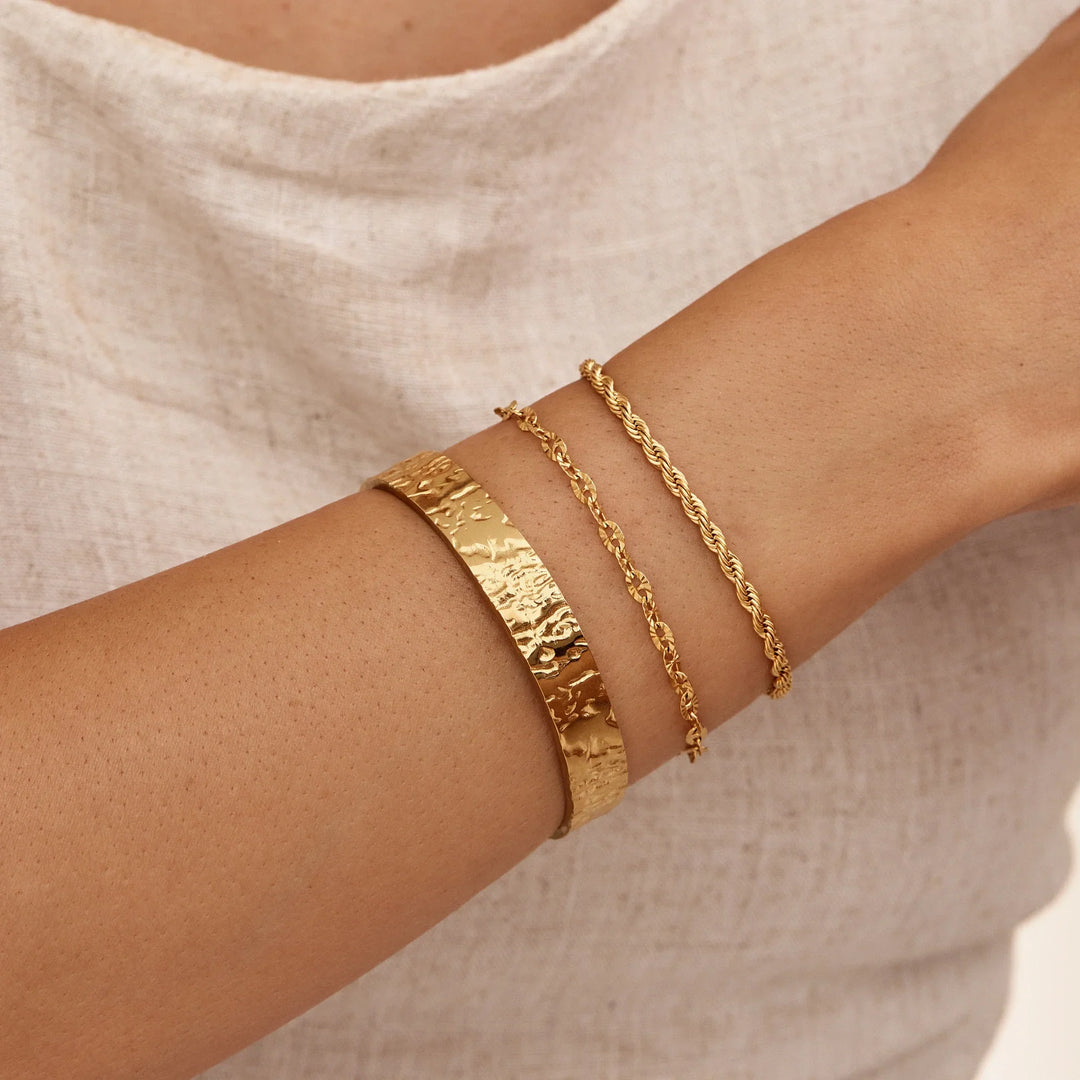 Boldes Pailletten-Kettenarmband