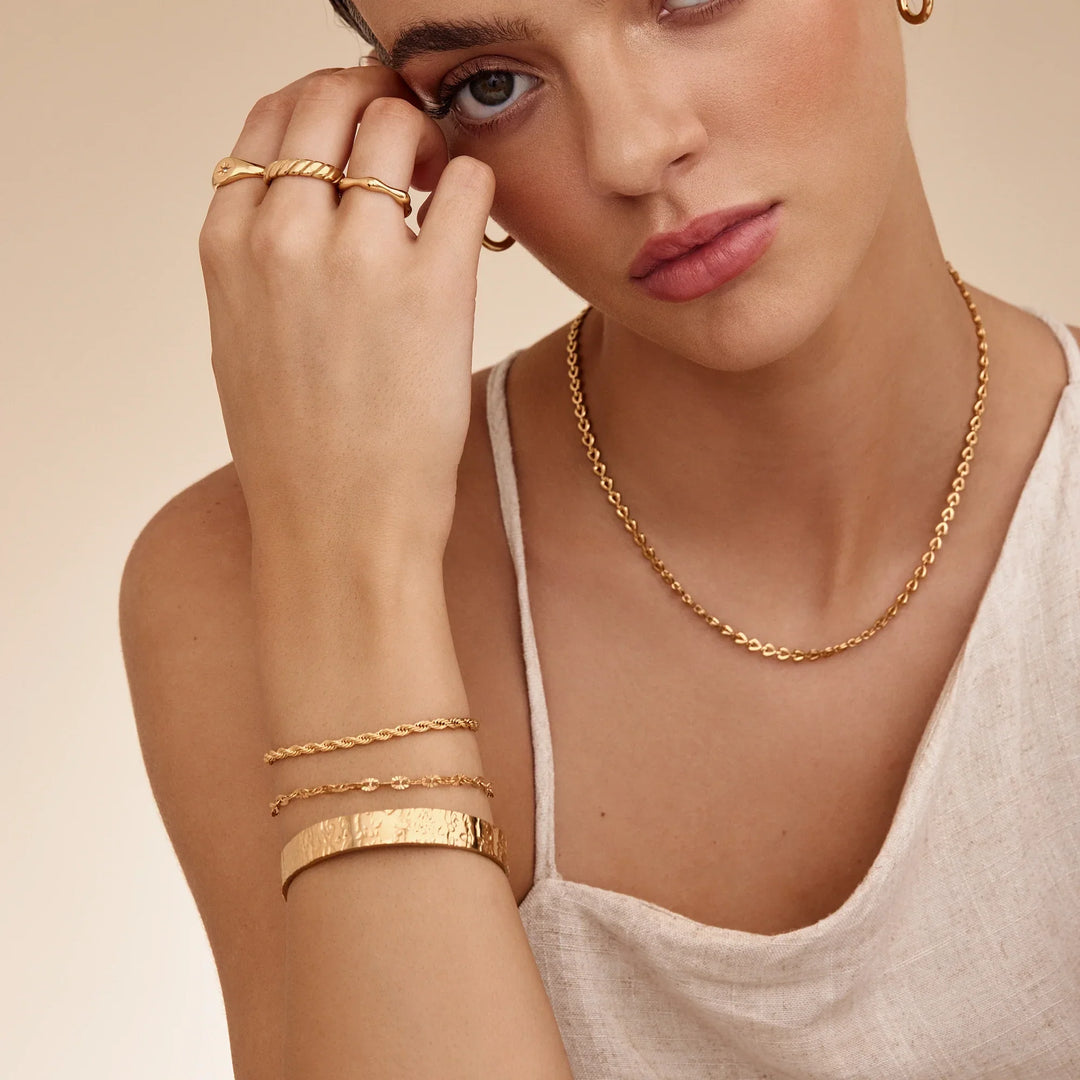 Boldes Pailletten-Kettenarmband