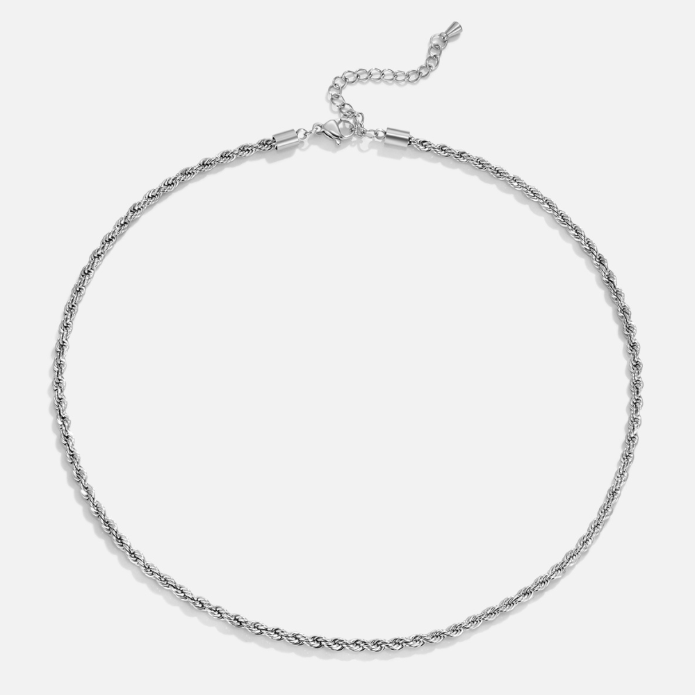 Calla Silber Gedrehte Kettenhalskette
