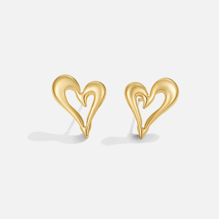 Celine Gold Herz Ohrstecker