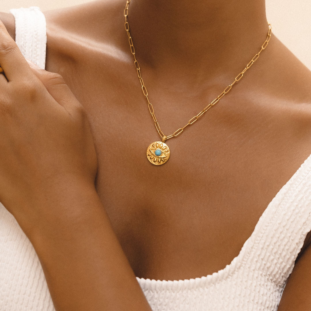 Türkisfarbenes böse-Augen-Halsband