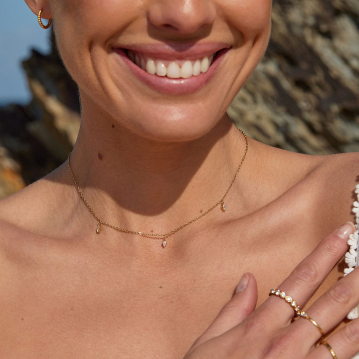 Triple Sparkle Choker