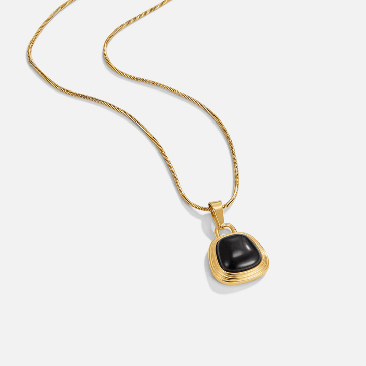 Ebony Black Pearl Anhänger Halskette