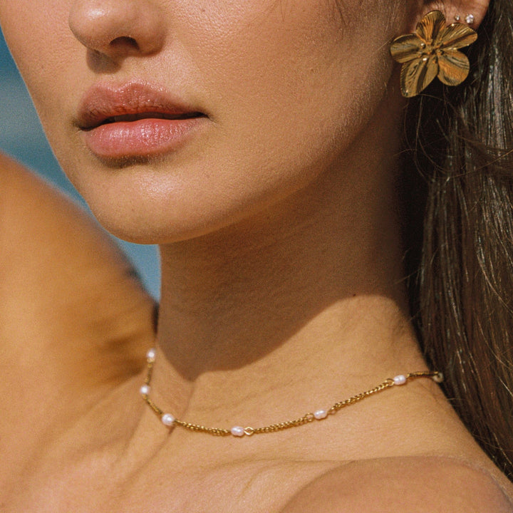 Zarte Goldperlen Choker