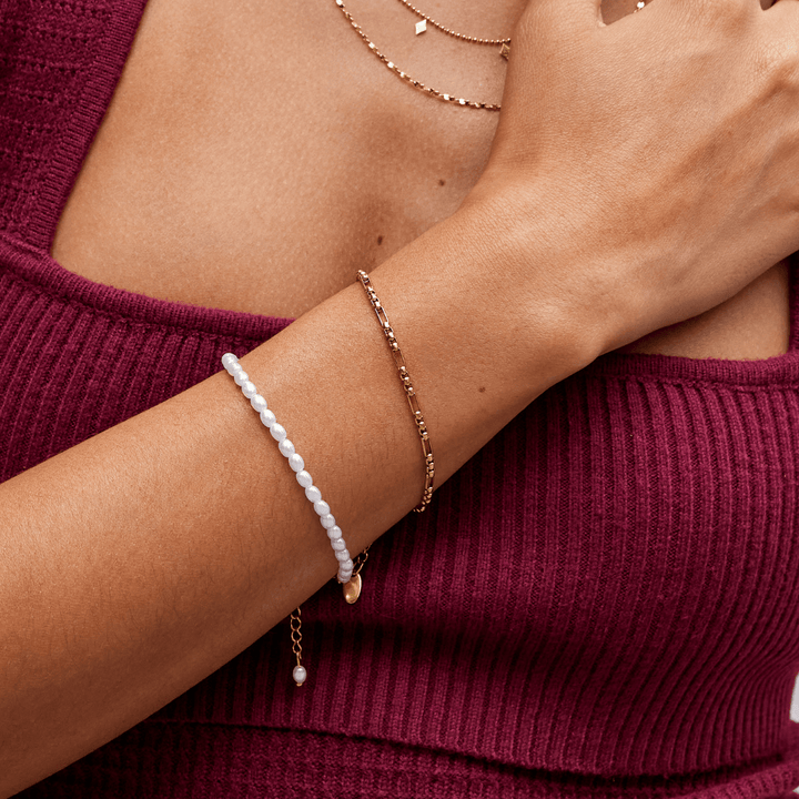 Eliza Gold Crystal Fußkette - Gold