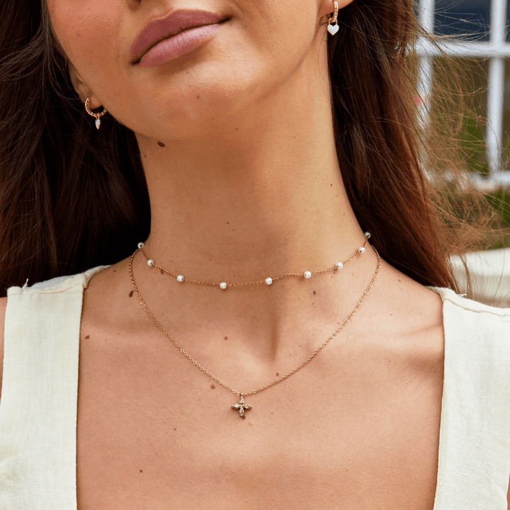 Elowyn Kristallblüten-Halskette