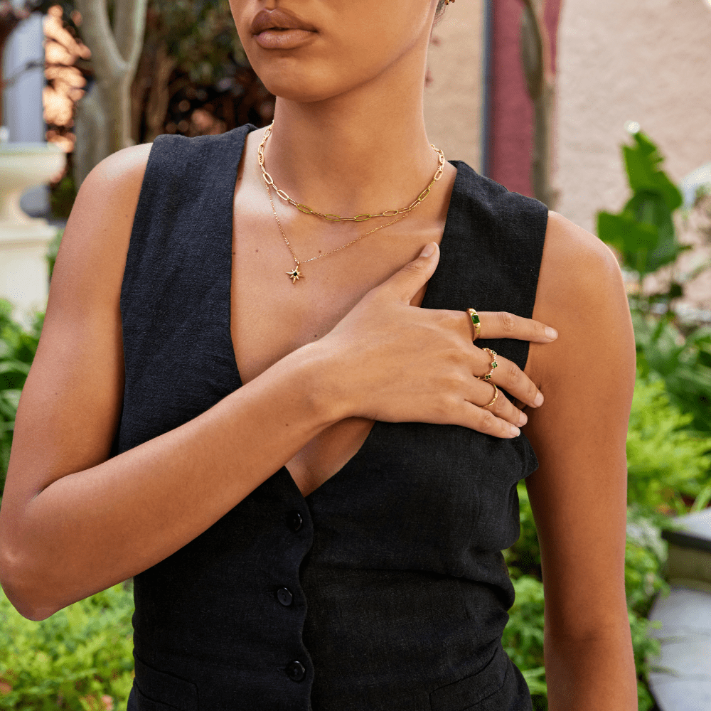 Ember Gold & Smaragd Ring