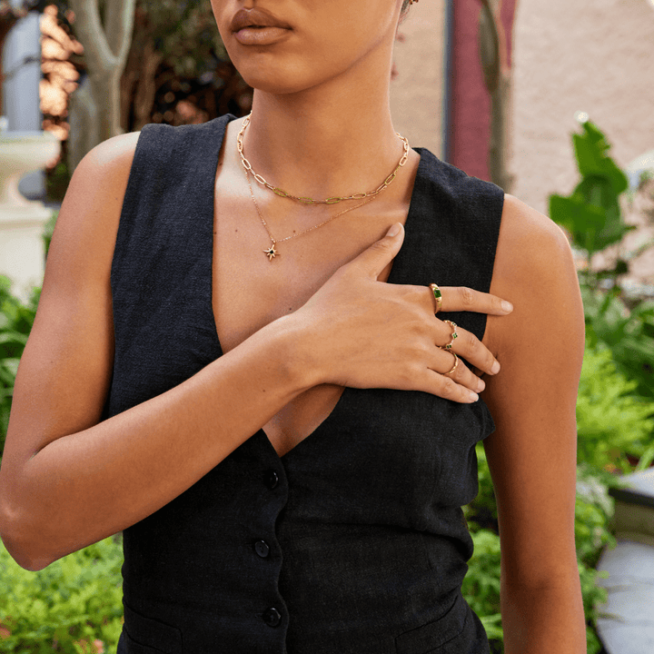 Ember Gold & Smaragd Ring