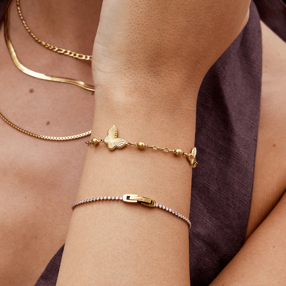 Emilia Golden Butterfly Armband