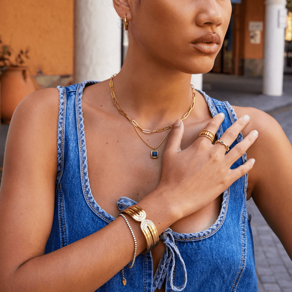 Ezra Gold Cuff Bangle