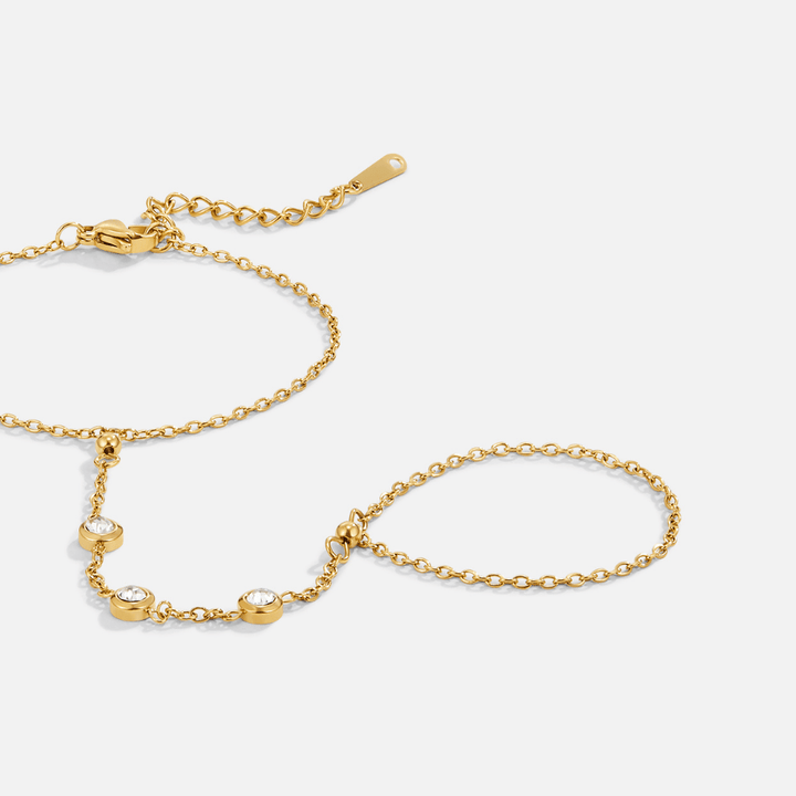 Freya Kristall Handkette Armband