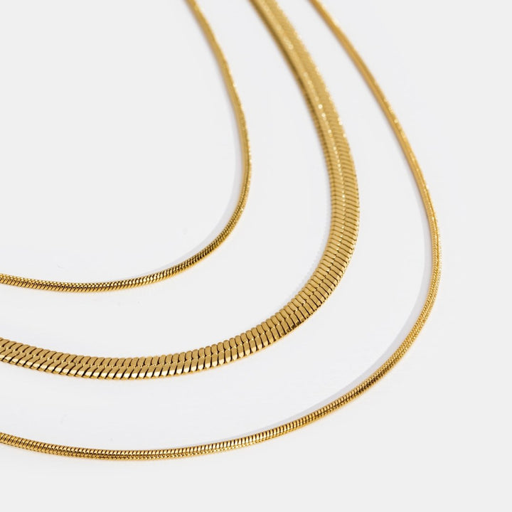 Goldene Mehrschichtige Kette Halskette