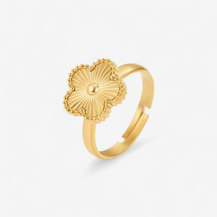 Goldenes Kleeblatt-Ring