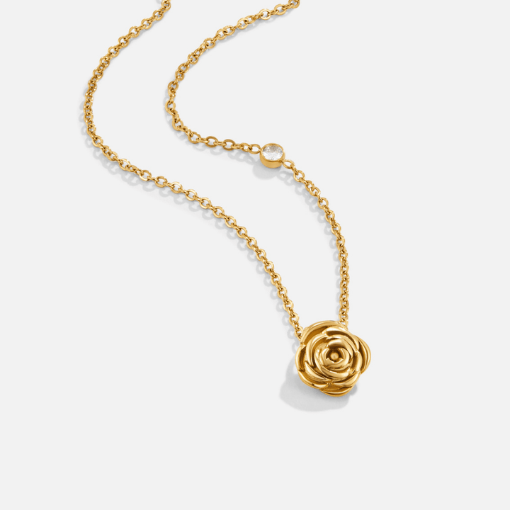 Goldene Rosen-Anhänger-Halskette