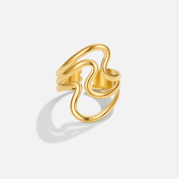Goldene Wellen Wickelring