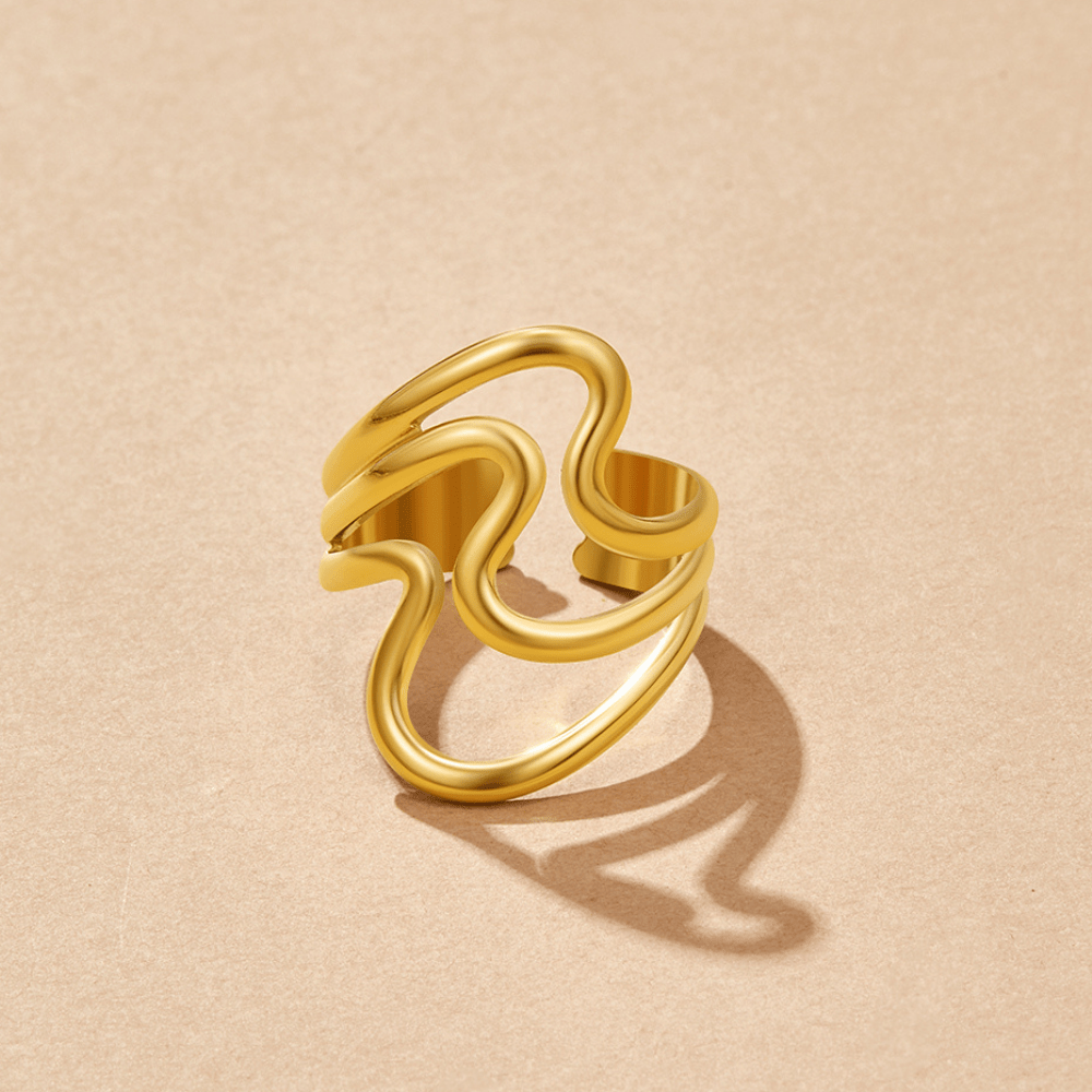 Goldene Wellen Wickelring