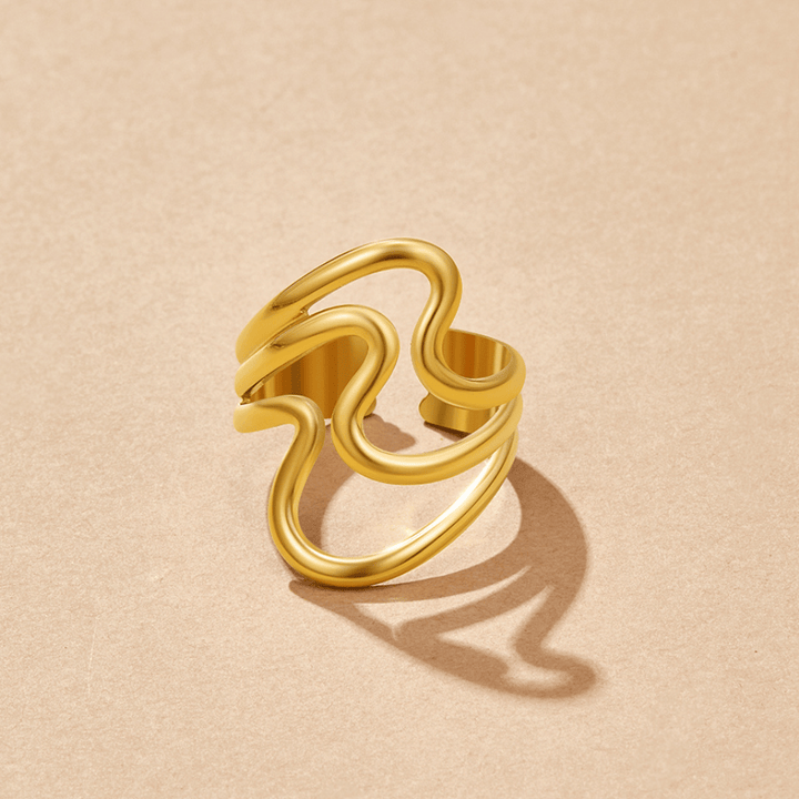 Goldene Wellen Wickelring