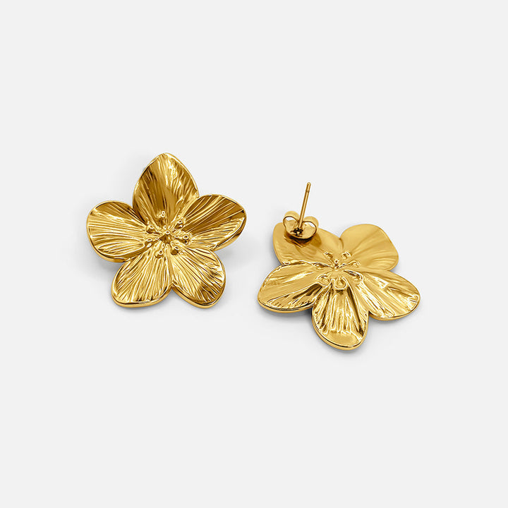 BLUMEN-OHRRINGE GOLD