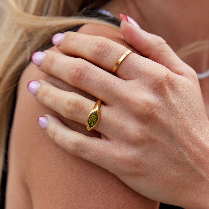 Grüner Arizona Kristallring