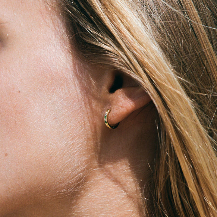 Oasis Grüne Creolen Ohrringe