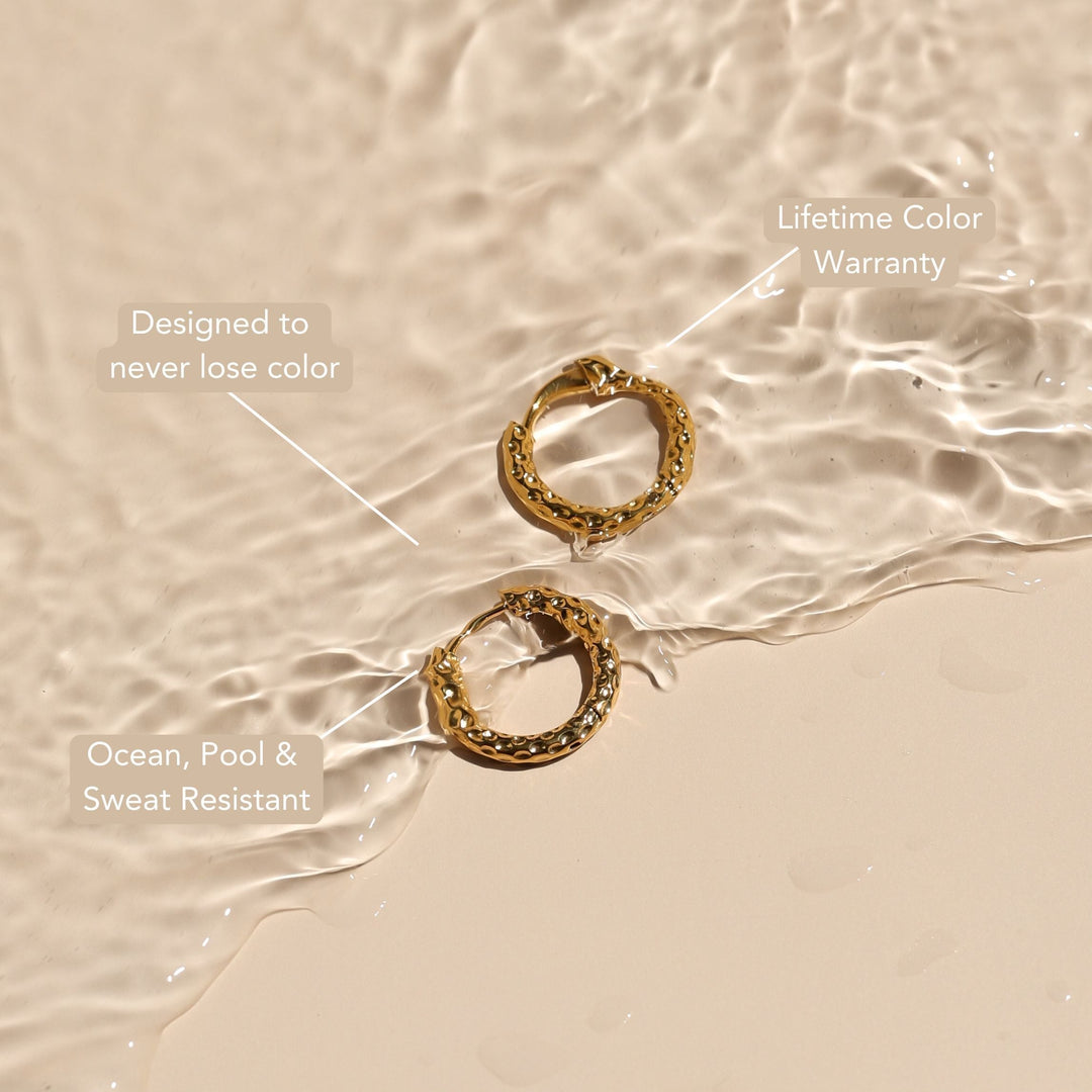 Gehämmerte Creolen Ohrringe