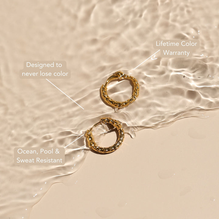 Gehämmerte Creolen Ohrringe