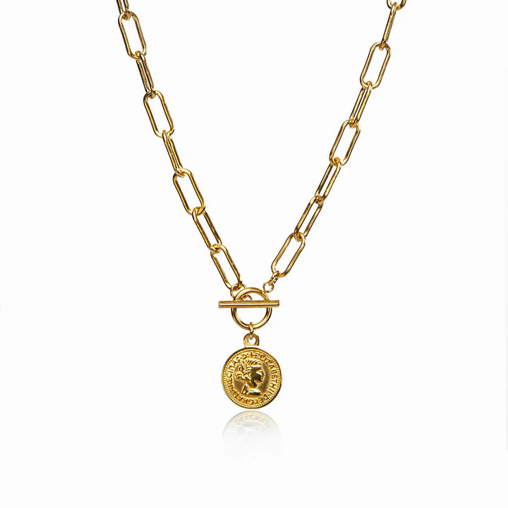 10 CENT TOGGLE HALSKETTE - GOLD